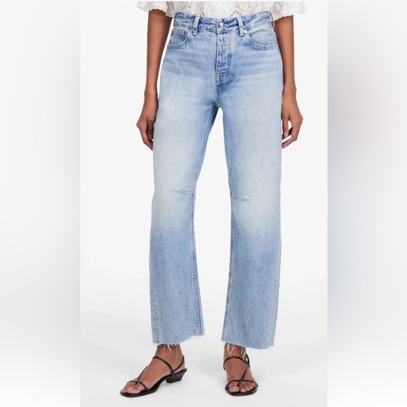 Madewell Denim - Madewell Light Blue The Darted Barrel Leg Cut Hem Jeans W29 NWT (34” x 25.5”)